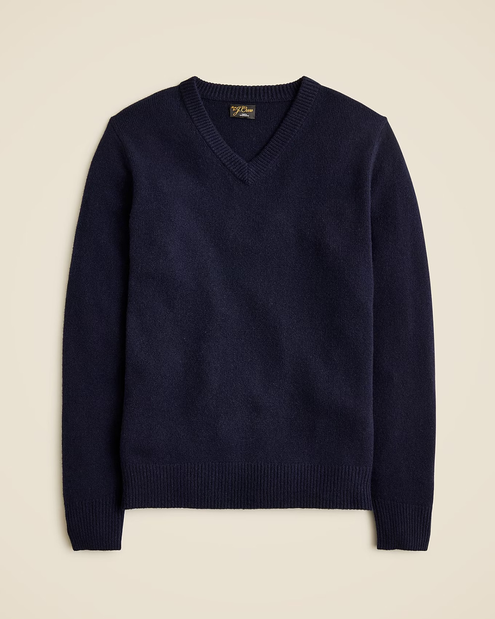 J. Crew Navy Blue 100% cashmere Slim Fit V-Neck Sweater Size M A010872